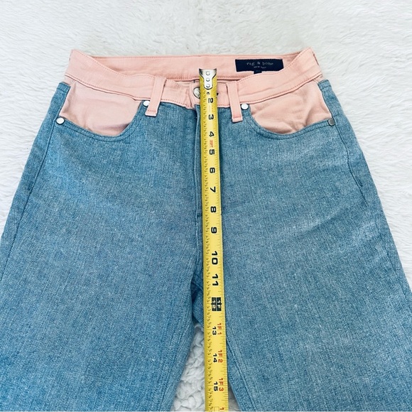 Rag & Bone 2 Tone Stretchy Skinny Jeans size 27 - Picture 12 of 13